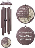 Personalized Sympathy Wind Chime, Wind Chimes for Loss of Loved Father/Mother/Lover, Commemorative Sympathy Bereavement Gifts for Condolences/Funeral by ExtrabilyOfficial