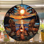 Beach Campfire Acrylic Suncatcher - Image 4