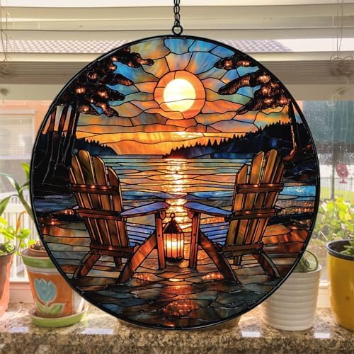 Beach Campfire Acrylic Suncatcher - Image 4