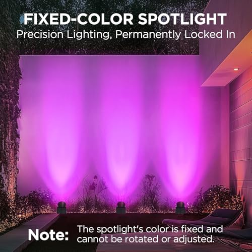 InnoGear 2 Solar Lights Outdoor Spotlight for Halloween Christmas, Purple - Image 2