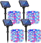 btfarm 4 Pack Red White and Blue Solar Fairy Lights by btfarmdecorativelighting
