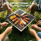 Square Fire Pit, 19×19×15 Inch Stainless Steel Smokeless firepit Outdoor | Wood/Charcoal/Pellet Fuel, Medium Sized Outdoor Wood Burning fire pits, for 2-4 People - Image 4