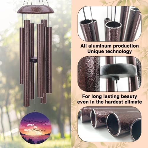 Personalized Memorial Wind Chimes Gift for Heaven Mom Dad - Image 7