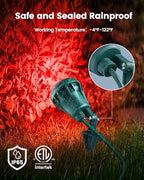 SURAIELEC Halloween Spotlights Outdoor, 15 FT Long Cord, 2 Pack, ETL Listed - Image 6