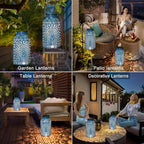 Garden Gifts for Women Solar Lanterns Outdoor Waterproof Peacock Garden Gifts Mom, Big Solar Lights, Garden Decor, Yard Art, Mothers' Day Birthday Gifts Grandma Grandpa(2Pack, Blue Gold - Image 3