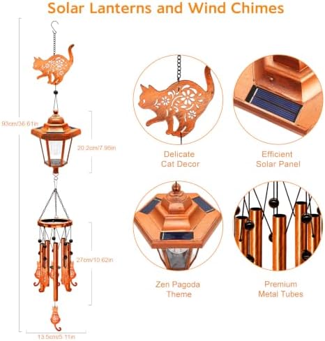 VOOKRY Solar Wind Chimes for Outside, Butterfly Gifts for Women Birthday - Image 2