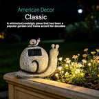 Solar Garden Snail Statue, Lawn Decor for Patio Balcony Yard - Image 3