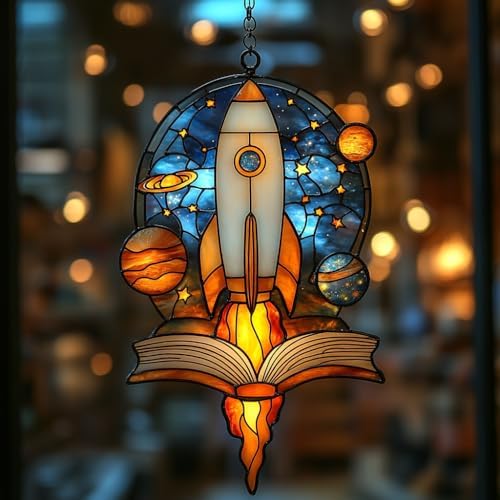 Book of Space and Galaxy Acrylic Suncatcher by AVAGAN