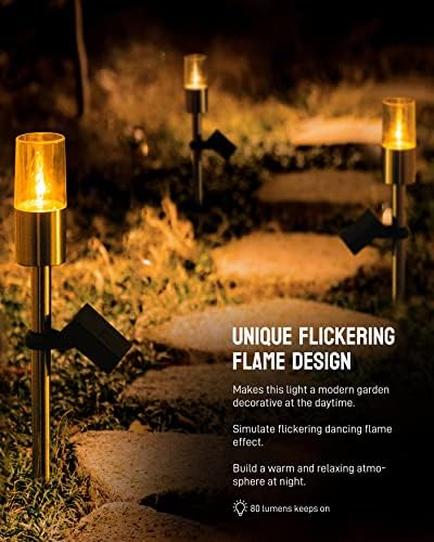 Yoolax Solar Torch Lights Waterproof Dusk to Dawn Pathway Lights - Image 4