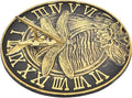 Iron Cast Dragonfly Sundial, 10 Inch Dia Vintage Sun Dial Dragonfly & Lotus Decor, Verdigris Finish with Gold Highlights, Outdoor Decorative Clock, Pretty Garden Patio Ornament by RedSkyTrader