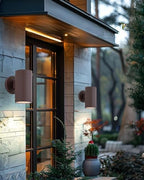 Ken & Ricky Modern Aluminum Outdoor Wall Sconce Lights,Brown Color,2 Pack - Image 4
