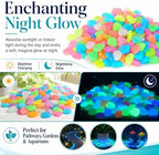 Colorful Luminous Night Guide Pebbles Glow in the Dark in the Garden Stones Glowing Rocks for Outdoor Landscaping Walkway Patio Fish Tank & Aquarium Decor - Image 2