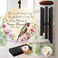 Personalized Hummingbird Memorial Wind Chime, Custom Name & Years in Loving Memory, Sympathy Gift Remembrance Windchime, Deep Tone Soothing Outdoor Garden Patio Decor by AlpadilCo