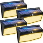 Peasur 368 LED Solar Motion Sensor Lights Outdoor Waterproof with 3 Modes by Peasur