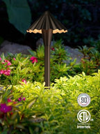 LEONLITE 6-Pack 3CCT Low Voltage LED Pathway Lights, Ruffles Head - Image 2