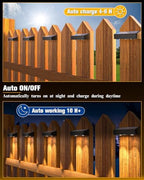 JOFIOS Solar Fence Lights 20 Pack, 50 Lumens Outdoor Solar Lights with 12 Modes RGB Color Glow LED，Waterproof, Solar Lights for Patio, Backyard, Deck, Fence, Railing(White Shell) - Image 5