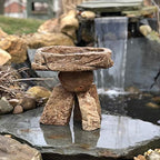 Stonehenge Birdbath Rock Balancing Sculpture - Image 2