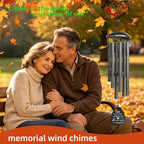 40" Memorial Wind Chimes for Loss of Father,Memorial Gifts for Loss of Dad,Sympathy Gifts for Loss of Dad Father,Funeral Bereavement Condolence Remembrance Gifts ,Large Cardinal Wind Chime Outside - Image 2