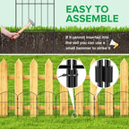 VANCASTLE Decorative Garden Fence 25 Panels, Total 26ft (L) x 24in (H) Rustproof Metal Wire Fencing Border Animal Barrier, Flower Edging for Landscape Patio Yard Outdoor Decor, Arched - Image 3