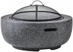 Round Wood Burning fire Pit Outdoor Fireplace for Patio-23 Black by Loomdeen