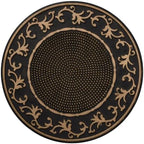HF by LT Deluxe Rubber Stepping Stone, Scroll Pin Dot Design, Heavy Duty 13" All-Weather Garden Tile, Black with Brushed Brass Finish, Set of 3 - Image 3