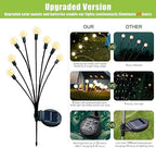 Flumy Solar Garden Lights Outdoor - 8 Pack 64 LED Firefly Lights Waterproof, Garden Decorations for Yard Patio Pathway Lawn Outside, Unique Gifts for Grandma Women, Solar Decor Warm White - Image 2