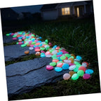 500pcs Glow in Dark Pebbles Resin Garden Decorative Stones - Image 5