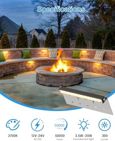 HIBOITEC Hardscape Lighting Low Voltage 7 Inch Retaining Wall Lights 6Pack - Image 2