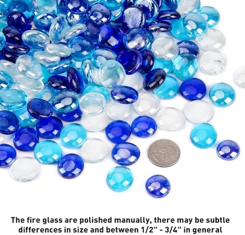 Skyflame 10-Pound Blended Fire Glass Beads for Fire Pit Fireplace - Image 2