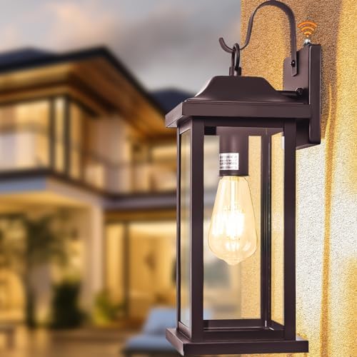 Dusk to Dawn Porch Light Outdoor Bronze 17 Inch by DiscoverBeautyofLighting