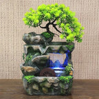 Rockery Stream Tabletop Fountain, Zen Meditation Indoor Waterfall Feature with Automatic Pump and Switch, Desktop Fountain for Home Office Bedroom Decoration (D) - Image 4