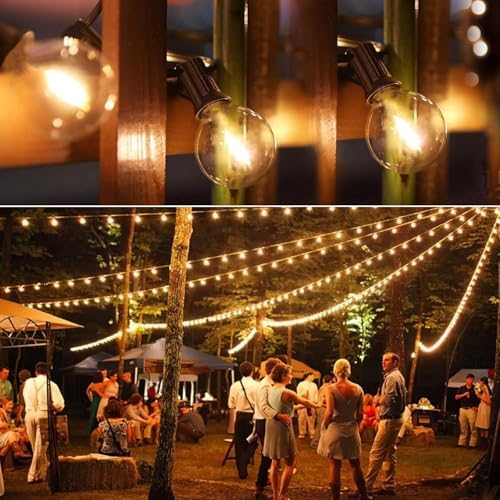 String Lights for Outside 150FT,Dimmable Waterproof Outdoor String Lights with 75+2 Shatterproof G40 Globe Bulbs Connectable LED Patio Lights, Commercial Hanging Lights for Christmas Backyard Party - Image 5