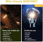 SUNTHIN 96FT Outdoor String Lights with 32 LED Shatterproof Bulbs - Image 6