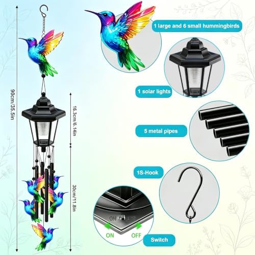 VOOKRY Wind Chime Gifts for Women Mom Grandma Wife Sister Daughter Neighbor - Image 3