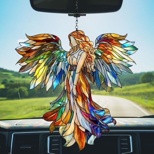 Rainbow Angel Tiffany Style Acrylic Suncatcher - Image 5