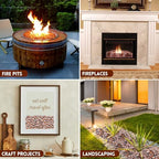 GasSaf 1/2 Inch Amber Fire Glass Reflective Tempered Fireglass, 20 Pound - Image 3