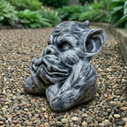 OLOMA Gothic Gargoyle Garden Statue Concrete Handmade Garden Sculpture Outdoor Lawn Decor Patio Yard Ornament Weather Resistant Cement Demon Figurine Mystery Lovers Gift - Image 3