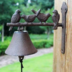 Cast Iron Doorbell Wall Bell Indoor Outdoor Din Little Bird Dinner Bells Farmhouse Cast Iron Doorbell Decorative Hanging Bell Wall Bell Suitable for Front Door - Image 2
