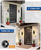 TENGXIN Outdoor Wall Lights, 2-Pack Dusk to Dawn Modern Outdoor Wall Sconce with Stainless Steel Cylinder, Black Finish Wall Mount Light,IP65 Waterproof - Image 3