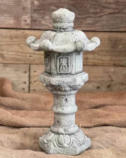 Japanese Stone Pagoda Garden Concrete Pagoda Oriental Latern Figurine Zen Garden Decoration Asian Outdoor Decor by Unknown