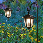 Dynaming 6 Pack Solar Hanging Lights Outdoor, Solar Powered Garden Decorative Lanterns with 6 x 38 Inch Shepherd Hooks, Waterproof Landscape Lighting for Lawn Patio Yard Pathway Driveway, Warm White - Image 4