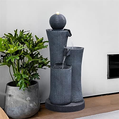 Indoor Fountain Resin Waterfall Tabletop - Tiered Indoor/Outdoor Water Decorative for Home or Office Rockery - Image 5