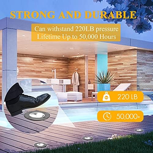 Low Voltage Landscape Lighting In-ground Light LED Well Lights 3W 12V 24V Outdoor Landscape Light Waterproof IP67 Pathway Driveway Deck Step Fence Garden Lights - Image 5
