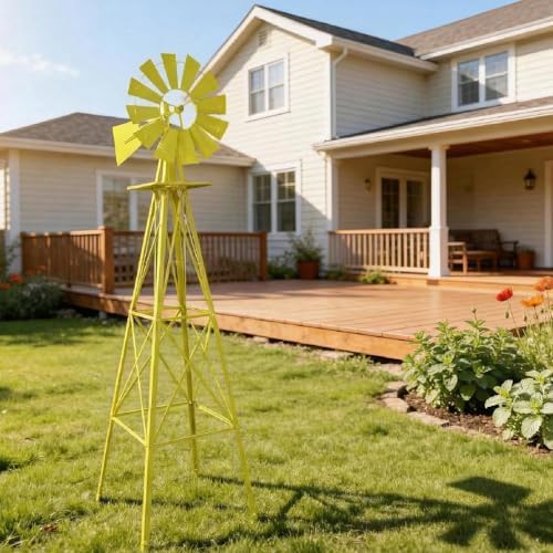 Outvita 8FT Metal Weather Vane, Ornamental Windmill for Outdoor Yard - Image 4