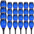 Solar Torch Flame Lights with Flickering Blue Flame, Waterproof Outdoor Landscape Decoration Lighting for Garden, Lawn, Yard, Solar Powered (24) by Unknown