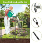 ADAVIN Tall Garden Fence with Gate, 32in 4 Panels Fencing for Yard 8.8 Ft - Image 5