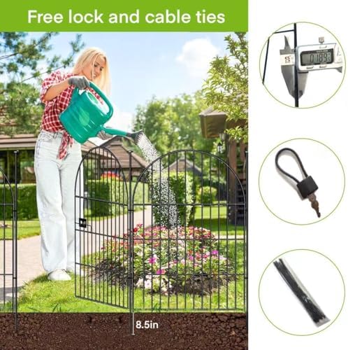 ADAVIN 20 Panels Garden Fence with Gate, 40in Fencing for Yard, 43.7Ft - Image 4