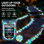 2026 Glow-in-The-Dark Garden Stones | Luminous Pebbles for Walkways, Yard, & Aquarium | Rainbow Outdoor Stepping Rocks | Night-Glow Decor (Multicolor*600) - Image 4