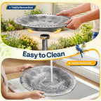 VIVOHOME Bird Bath for Outside, Polyresin Pedestal Birdbath, Gray - Image 6
