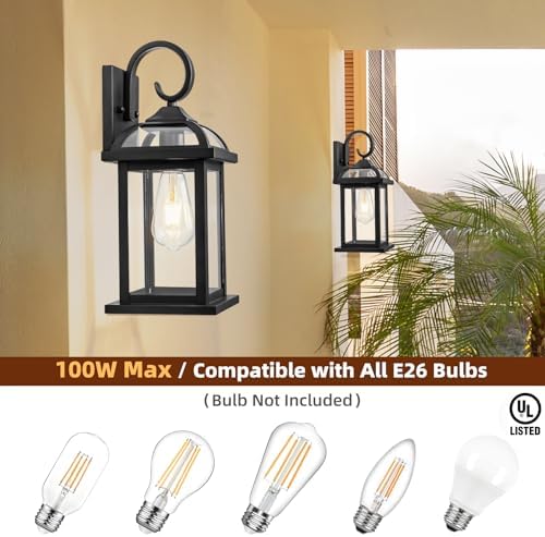 Black Outdoor Lights Wall Mount House Anti-Rust Aluminum - Image 4